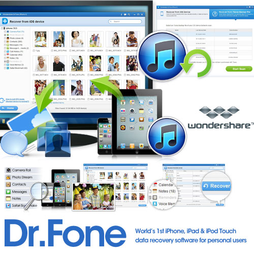 Wondershare Dr.Fone an iOS data recovery software