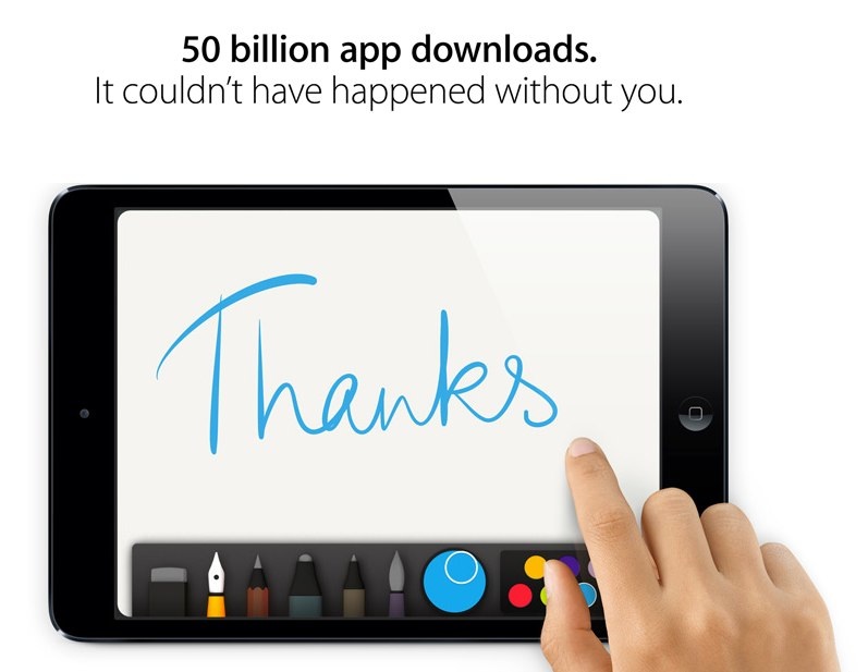 Apple app store reaches 50 billion downloads