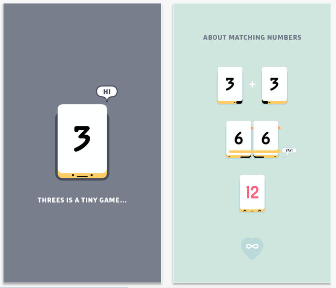 Threes! an easy title for your handset